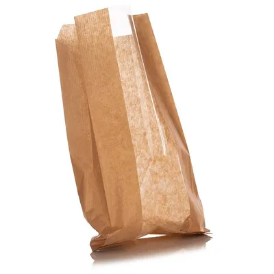 Torebka Papierowa z Fałdą Szara 370x230x70/140mm A'1000