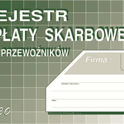 Rejestr Opłaty Skarbowej dla Przewoźników A5 Offset K20 /MiP