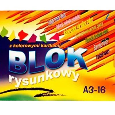 Blok Rysunkowy A3 16k Kolor Kreska
