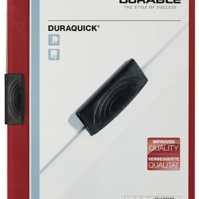 Skoroszyt Zaciskowy A4 PVC Duraquick Czerwony /Durable 227003