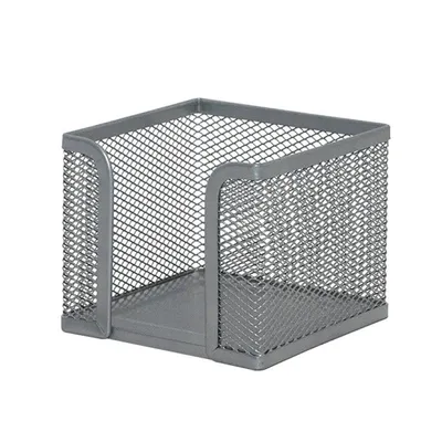 Pojemnik na Karteczki Metalowy Office Set Srebrny / Q-Connect