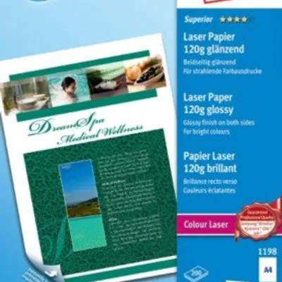 Papier Fotograficzny Obustronnie Powlekany 120g 200szt. Avery 210x297 Biały Błyszczący No.1198