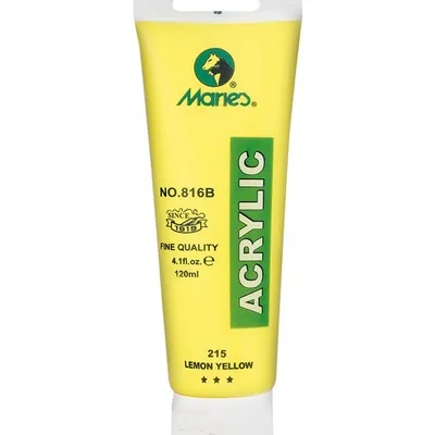 Farba akrylowa MARIES 816B-215 120 ml żółty