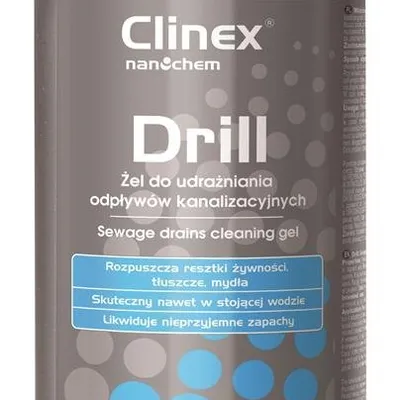 Żel Clinex Drill 1L 77-005 Do Udrażniania Odpływów Kanalizacyjnych