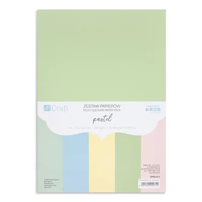Zestaw Papierów 220G - Pastels A4 20 Ark. /DpCraft