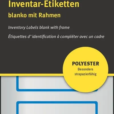 Etykiety Inwentaryzacyjne Puste Avery 50x20 10/A4 A'5 Srebrno-Niebieskie No.6914