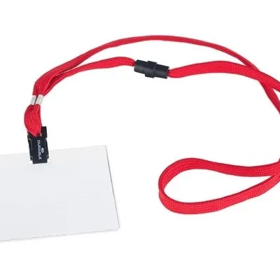 Identyfikator 60x90mm Na Smyczy 10szt. Czerwona /Durable 813903