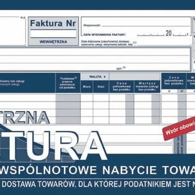 Faktura Wewnętrzna UE 1/3 A4 Oryg.+1k 168-2E /MiP