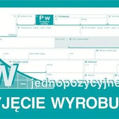 Pw Przyjęcie Wyrobu (1-poz.) 1/3 A4 Wielok. Poziom 381-8 /MiP