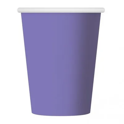 Kubeczki pap. jednokolorowe Lawendowe 2577U, 270ml/6 szt. /GoDan