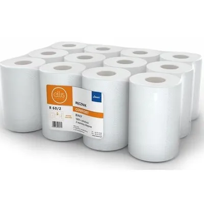 Ręcznik Ellis Comfort R60/2 (Celuloza) 2-warstw. [3070] Biały 12szt.