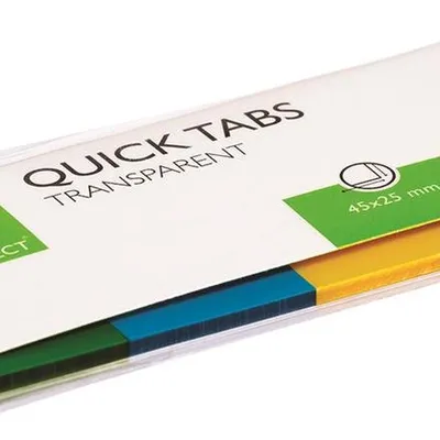 Zakładki Indeksujące Q-Connect PP 19X43mm 4X40 Kart. Mix Kolorów