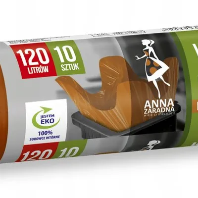 Worki Na Śmieci Z Uszami 120L A'10 Brązowe do Segregacji Odpadów BIO /Anna Zaradna