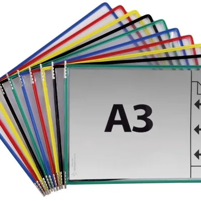 Panel Prezentacyjny Poziomy Tarifold A3 x 10 szt. . Otwarcie z Boku Kolor Żółty