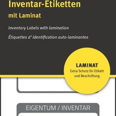 Etykiety Inwentaryzacyjne Avery 50x20 10/A4 A'5 Biało-Czarne No.6901