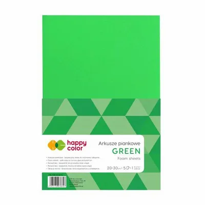 Pianka Dekoracyjna A4 5szt. Zielona /Happy Color
