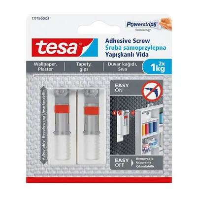 Śruba Samoprzylepna do Tapet 1kg 2szt. Biała Regulowana /Tesa
