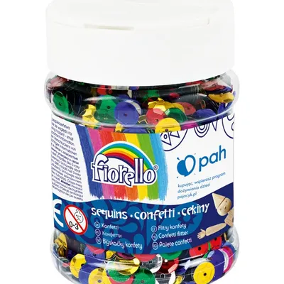 Cekiny confetti GR-C90-8 kółko łamane Fiorello słoik 90g