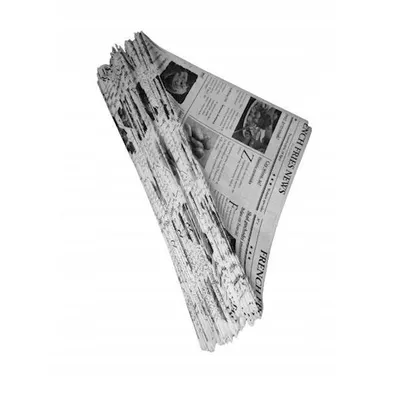 Torebka Papierowa Foliowana Frytki Duża 250g Nadruk Gazeta A'200
