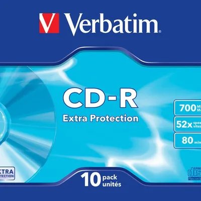 CD-R Verbatim 700Mb 52x A'10 Extra Protection Slim