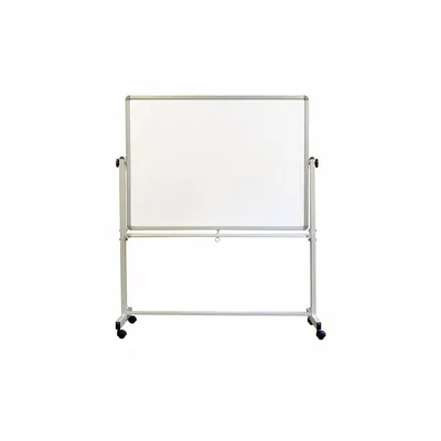 Tablica Obrotowa Dwustronnie Suchościerana Magnetyczna Biała Rama Aluminiowa Prestige 120x90 cm /Memobe