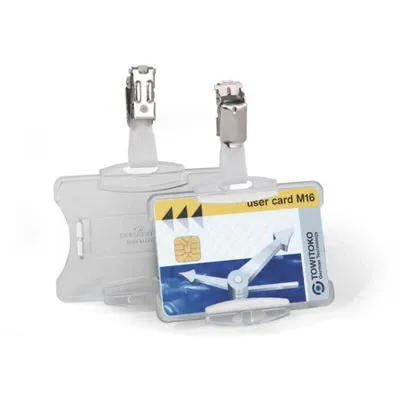 Etui do Karty Identyfikacyjnej z Klipsem 1szt. 54x85 mm Przezroczyste /Durable 868319