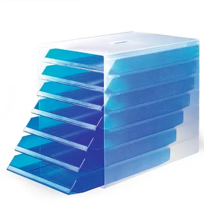 Pojemnik z 7 Szufladami IdealBox C4 Niebieski Przezroczysty /Durable 1712000540
