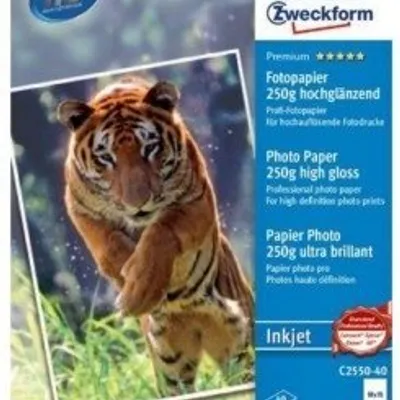 Papier Fotograficzny Premium 250g 40szt. Avery 100x150 Biały Wysokobłyszczący No.C2550-40P