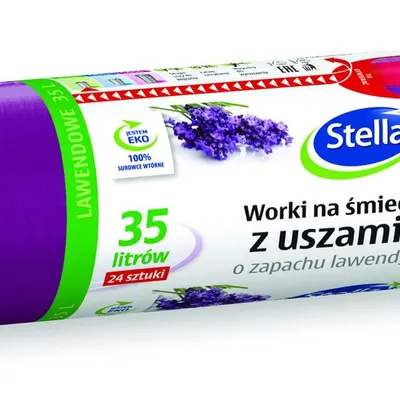 Worki Na Śmieci LDPE 35L A'24 z Uszami Lawendowe /Stella