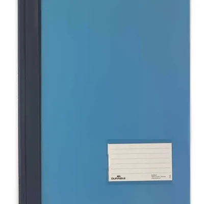 Skoroszyt A4+ PVC Transparentny Kieszeń Opis Niebieski /Durable 268006