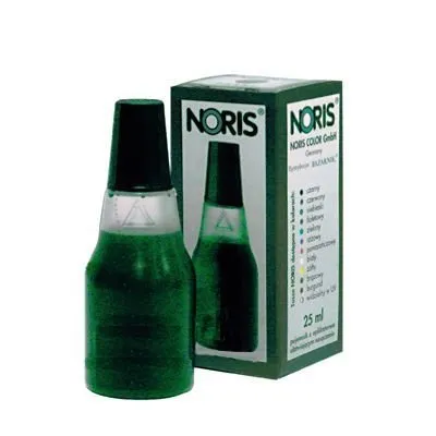 Tusz do Stempli Gumowych i Polimerowych 25ml Zielony /Noris
