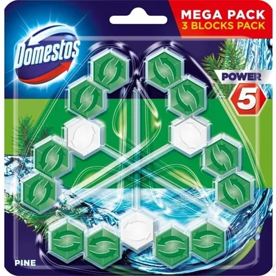 Domestos Power 5 Kostka WC 3x50g Zawieszka Pine