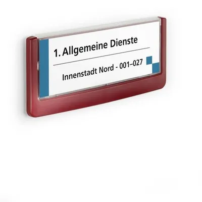Tabliczka Przydrzwiowa Click Sign 149x52,5mm Czerwona /Durable 486003