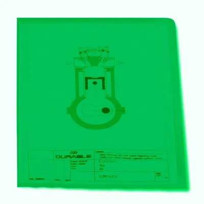 Obwoluta L PP A4 0,12mm 100szt. Zielono-Przezroczysta /Durable 233705