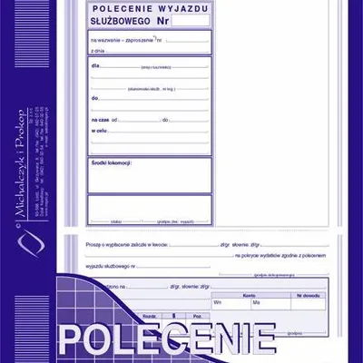 Polecenie Wyjazdu Służbowego A5 Offset 505-3 /MiP