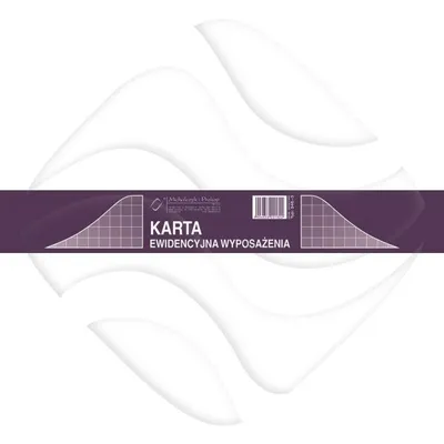 Karta Ewidencyjna Wyposażenia A5 Poziom 50szt. 346-3 /MiP