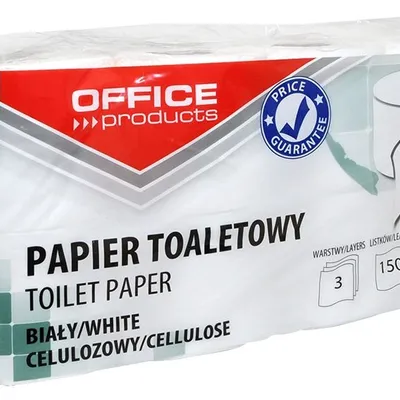 Papier Toaletowy Celulozowy Office Products Premium 3-Warstwowy 150 Listków 15M 8Szt. Biały