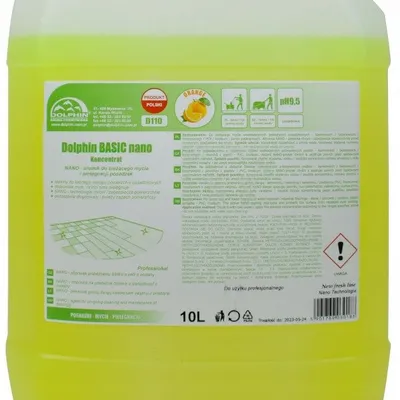 Dolphin Koncentrat Do Bieżącego Mycia i Pielęgnacji Posadzek Basic Nano Orange D110 10L