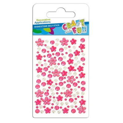 Ozdoby dekoracyjne samoprzylepne kryształki Kwiaty /Craft With Fun 382481