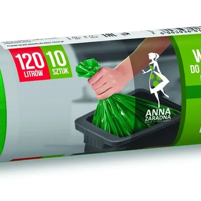 Worki Na Śmieci LDPE 120L A'10 Zielone do Segregacji Odpadów Szklanych /Anna Zaradna