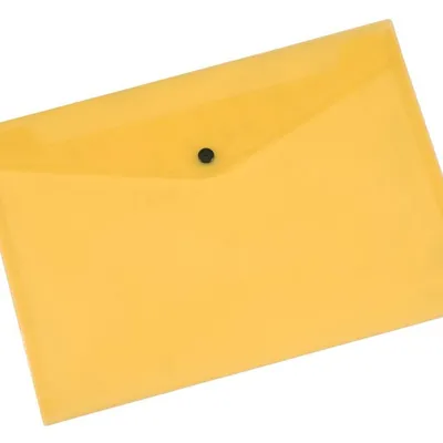 Teczka Kopertowa Q-Connect Zatrzask PP A4 172 mikr. Transparentna Żółta