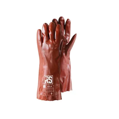 Rękawice Chemiczne RS Pvc 35 Cm Rozm. 10 Czerwone /RS-Schutz