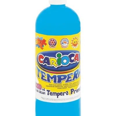 Farba Tempera Carioca 1000ml Butelka Błękitna /KW
