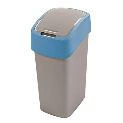 Kosz na śmieci 10L Flip Bin Srebrno-Niebieski /Curver 217816