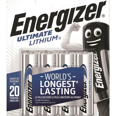 Bateria ENERGIZER Ultimate Lithium, AA, L91, 1,5V, 4szt.