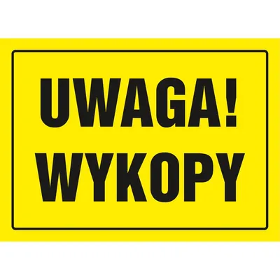 Znak TDC Uwaga Wykopy /TDC