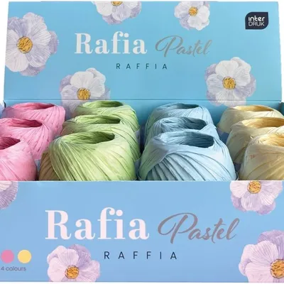 Rafia na Szpulce 20m Mix Pastel /Interdruk