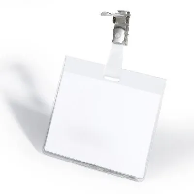 Identyfikator z Klipem PVC 60x90mm 25szt. Przezroczysty /Durable 800319
