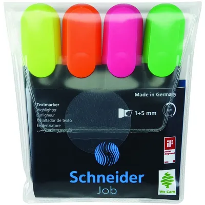 Zakreślacz Schneider Job 4kol Fluo [SR1500]