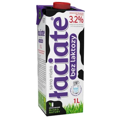 Mleko Łaciate Bez Laktozy 3,2% 1L